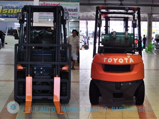 ขายรถโฟล์คลิฟท์มือสอง TOYOTA รุ่น7FG20 ราคา 215,000 บาท นำเข้าจากประเทศญี่ปุ่น 100\% ไม่เคยใช้งานในไทย