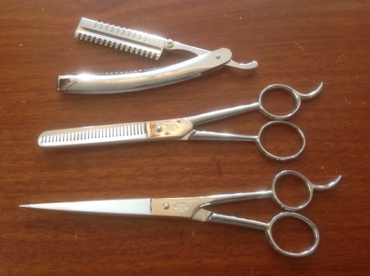 ขายชุดอุปกรณ์ซอยผม ช่างผมมืออาชีพของใหม่ จาก Italy