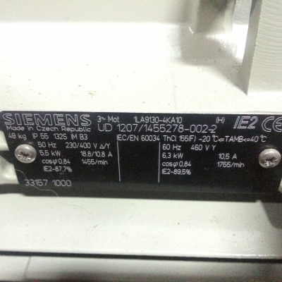 ขายมอเตอร์ประสิทธิภาพสูง 7.5 HP 5.5 Kw 3 Phase Hi-Effiicaincy ขายมอเตอร์ประสิทธิภาพสูง 7.5 HP 5.5 Kw 3 Phase Hi-Effiicaincy