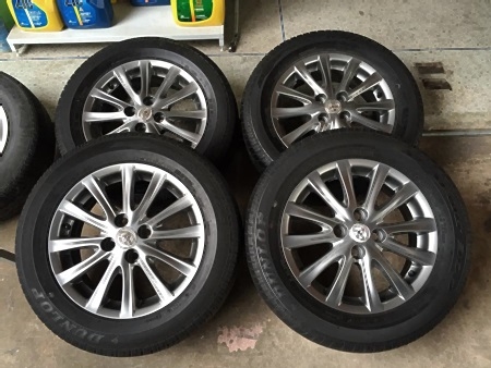 ล้อเดิม Vios 12 ก้าน ขอบ15 พร้อมยาง Dunlop 185/65/15