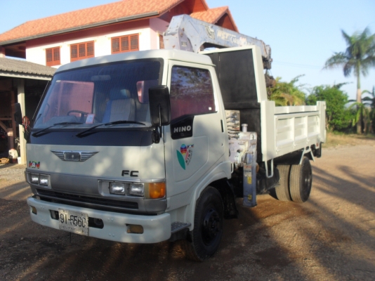 HINO FC2W 120 แรง ดั๊มพร้อมกับติดเครน TADANO 3.6 ตัน 4 ปลอก สวยๆครับ