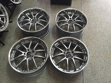 ล้อแท้มือสอง W work vs ขอบ18 หน้า8 หลัง9 5รู114 ถอดได้ 2ชิ้น