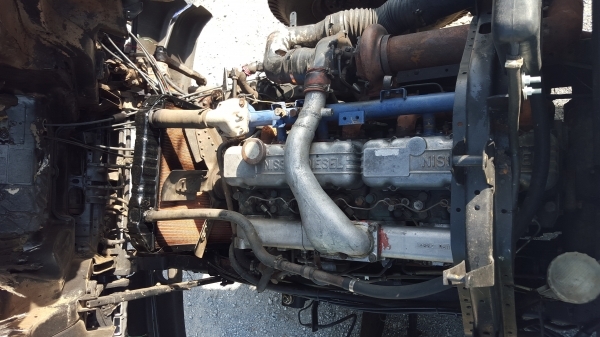 ขายรถเทรลเลอร์ 10 ล้อ ISUZU ROCKY JUMBO 2 เพลา เครื่อง PE=235 แรงม้า บรรทุกรถเกี่ยวข้าว