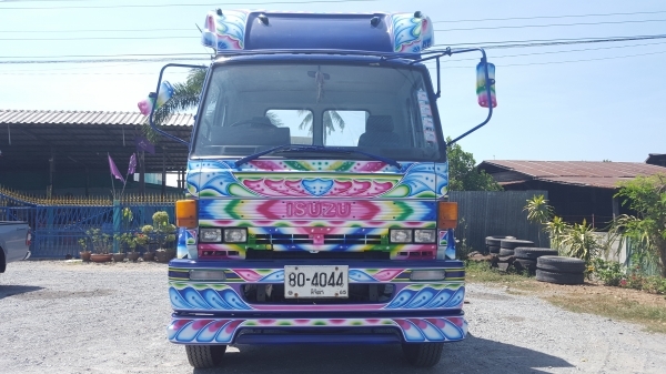 ขายรถเทรลเลอร์ 10 ล้อ ISUZU ROCKY JUMBO 2 เพลา เครื่อง PE=235 แรงม้า บรรทุกรถเกี่ยวข้าว