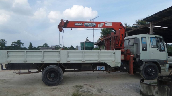 ขาย HINO  FF3H 195 เครน UNIC 5 ตัน กระบะบรรทุก สภาพสวยพร้อมใช้งาน