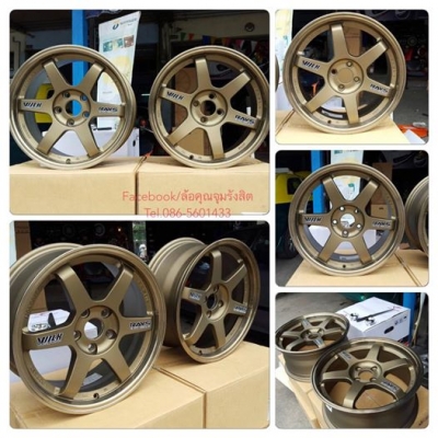 ล้อใหม่17"TE37 ปั้มขอบ 4รู100-5รู114 สีปีเก่าชุดละ12,900฿ ล้อใหม่17 TE37ปั้มขอบ สีเทียบแท้ปีเก่าขอบชาวิ้งๆ กว้าง7.5" ออฟ35 มีทั้ง 4รู100 กับ5รู114