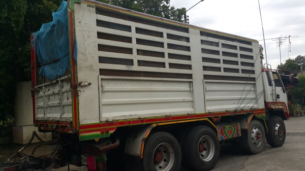 ขายรถพ่วง 20 ล้อ แม่-ลูก กระบะเหล็กคอกเกษตรดั้ม ISUZU 210 วางเครื่อง HINO P11C-320 แรง เกียร์อีตั้น รถสวย ยางเต็ม ราคาย้อมๆ1250000 ต่อรอง จัดแนนซ์ได้