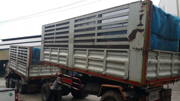 ขายรถพ่วง 20 ล้อ แม่-ลูก กระบะเหล็กคอกเกษตรดั้ม ISUZU 210 วางเครื่อง HINO P11C-320 แรง เกียร์อีตั้น รถสวย ยางเต็ม ราคาย้อมๆ1250000 ต่อรอง จัดแนนซ์ได้