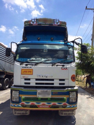 ขายรถพ่วง 18 ล้อ แม่-ลูก กระบะเนียมคอกเกษตรดั้ม อู่.ซุ่นชัย ISUZU 300 แรง เดิมๆสวยๆมี 4 พ่วง ราคา2350000 สนใจโทรจองด่วน