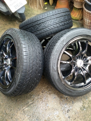 ล้อ MUGEN ขอบ 17 พร้อมยาง yokohama  215 45 17 ปี 12 ชุดล่ะ 10,500