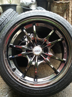 ล้อ MUGEN ขอบ 17 พร้อมยาง yokohama  215 45 17 ปี 12 ชุดล่ะ 10,500