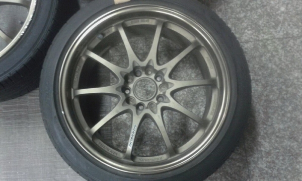 ขายล้อญี่ปุ่นCE28แท้ ทองไหม้3วงขอบ18/5รู114.3กว้างกว้าง8.5off30