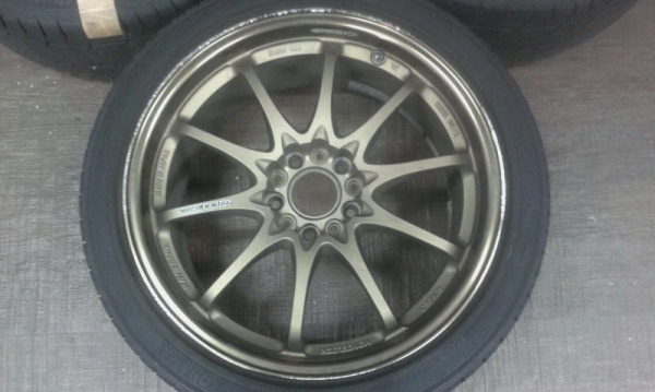 ขายล้อญี่ปุ่นCE28แท้ ทองไหม้3วงขอบ18/5รู114.3กว้างกว้าง8.5off30