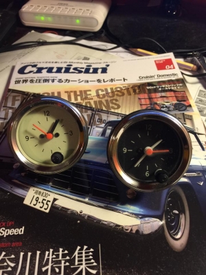 นาฬิกากติดรถvintage 12 v