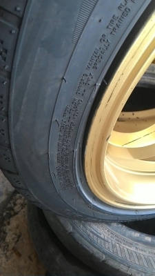 ล้อพร้อมยางขอบ 18"สีทองก้านยก