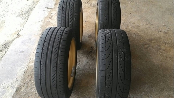 ล้อพร้อมยางขอบ 18"สีทองก้านยก