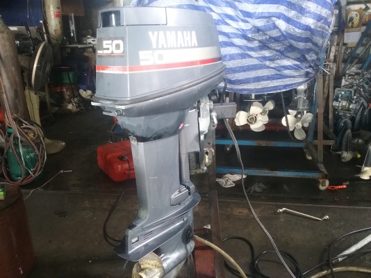 เครื่องเรือ yamaha 50hp สองจังหวะเก่าญี่ปุ่น