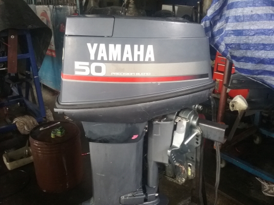 เครื่องเรือ yamaha 50hp สองจังหวะเก่าญี่ปุ่น