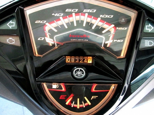 MIO 125 i สีน้ำเงินขาว ลาย MX ตัวท๊อป ล้อแมกซ์ รถเดือน เมษายน ปี 57 ไมล์ 8 พันโล ฟรีโอน แถม 4 รายการ  32900