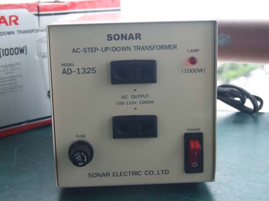 หม้อแปลงไฟจาก 220v ==> 100v /110v ขนาด 1,000w  ตัวที่ 2