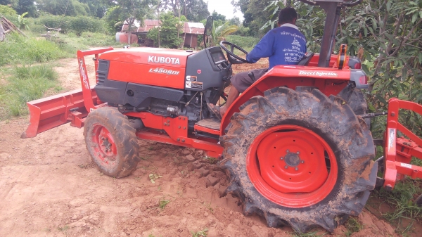 ขายรถไถคูโบต้า4508 di ใบมีดดันหน้าผาลบุก4*22ตาช้าง