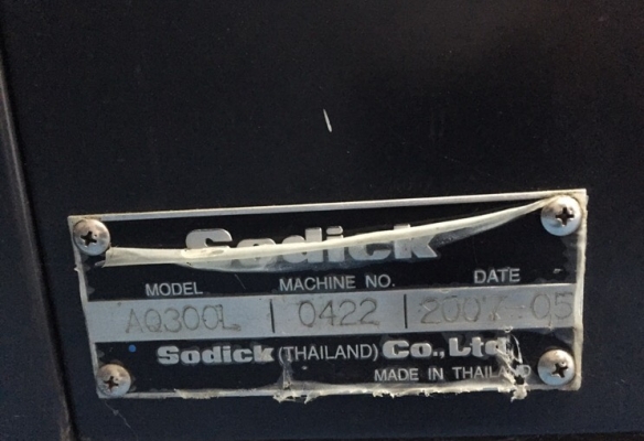 ขายด่วนๆๆ เครื่องไวร์คัท Sodick AQ300L ปี 2007 สภาพพร้อมใช้ เครื่องใช้งานอยู่ทุกวัน อยู่แถวตลาดไท/ปทุมธานี ขายด่วนๆๆ เครื่องไวร์คัท Sodick AQ300L ปี 2007 สภาพพร้อมใช้ เครื่องใช้งานอยู่ทุกวัน อยู่แถวตลาดไท/ปทุมธานี
