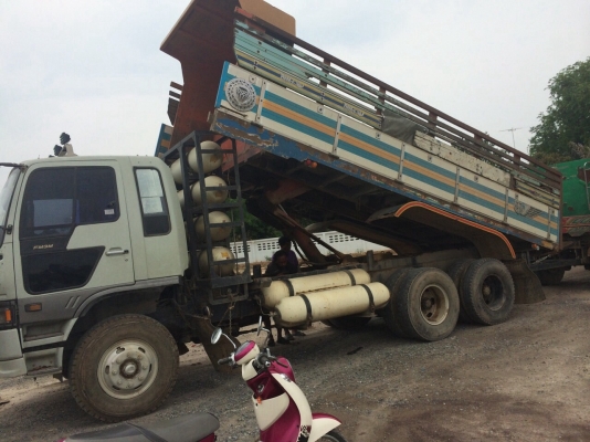 ขายสิบล้อดั้มHINO 3Mเครื่อง240แรงติดก๊าซNgv6ถังเครื่องแน่นพร้อมใช้งาน