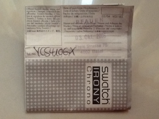 นาฬิกายี่ห้อ Swatch รุ่น Irony ของแท้