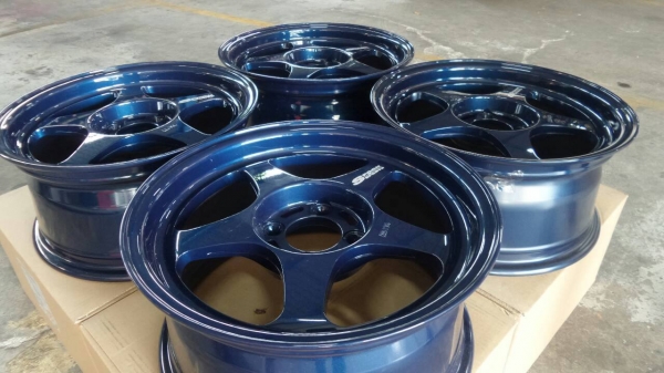 ล้อ SPOON ขอบ15 กว้าง7 นิ้ว 4H100 สี DARK BLUE