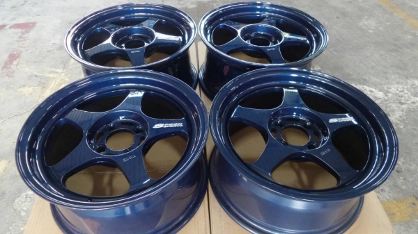 ล้อ SPOON ขอบ15 กว้าง7 นิ้ว 4H100 สี DARK BLUE