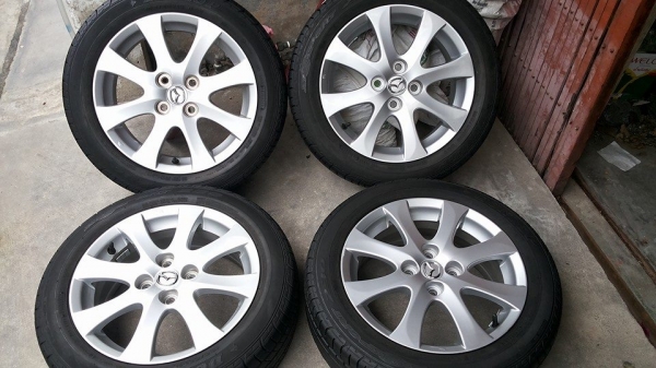 ล้อมาสด้า2 ขอบ15 สวยๆ ยางสวย 185 55 15