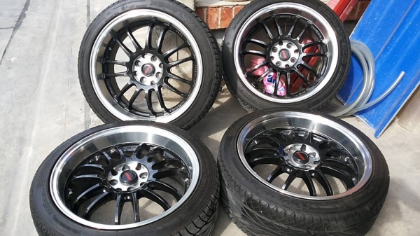 ล้อแต่ง 4รู100x114 ขอบ 17&times;8 ยาง 205 45 17 เบิกใหม่ใช้น้อย
