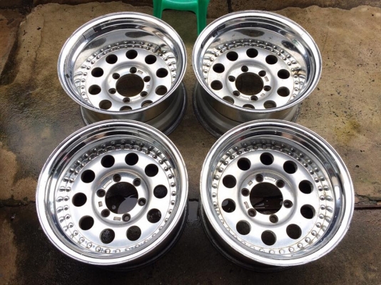 ล้อหยดน้ำ WEDS MAD MASTER 3 ชิ้นแท้ 16" F8.5"/R9" 6/139.7 ลึกๆ ประมูลจากญี่ปุ่น