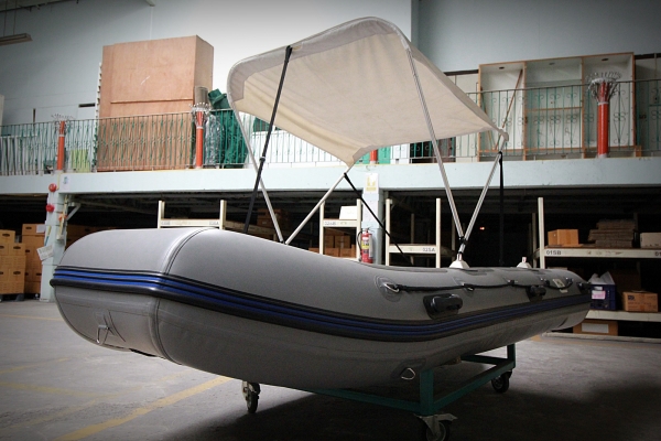 ขายเรือยางท้องลมพื้อนอลูมิเนียม 360 พร้อมร่มครับ ใหม่ไม่เคยลงน้ำ