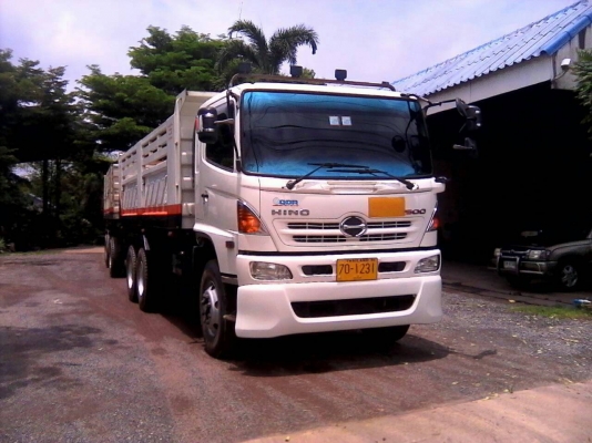 ขายรถบรรทุก 22 ล้อพ่วงแม่ลูกดัมพ์ HINO MEGA 344 แรงม้าปี 2557กับ2556 ลูกพ่วงสามมิตร 3 เพลา ราคา 2750000