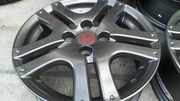 ล้อ Honda jazz ขอบ15 4รู100 สีรมดำใหม่ สวยๆ