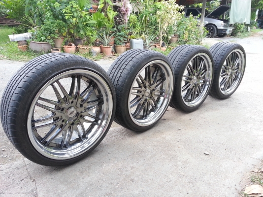 ขอบ20 vip พร้อมยาง หน้าตื้นหลังลึก ขอบเลส