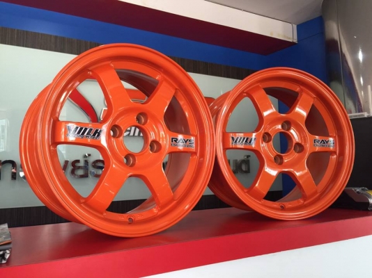 ขายล้อใหม่ TE37 ขอบ15 กว้าง7 ออฟ35 4H100 สีส้ม ขายล้อใหม่ TE37 ขอบ15 กว้าง7 ออฟ35 4H100 สีส้ม