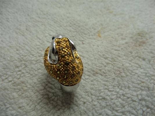 แหวนเสือบุศราคัมเงินแท้