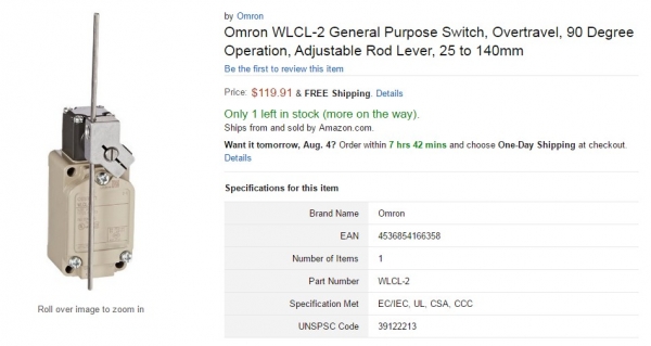 ขาย ลิมิตสวิทย์ ยี่ห้อ OMRON รุ่น WLCL-2 MADE IN JAPAN ขาย ลิมิตสวิทย์ ยี่ห้อ OMRON รุ่น WLCL-2 MADE IN JAPAN