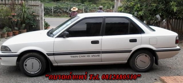 ขาย Toyota Colola 1.6 โฉมโดเรม่อนเกียร์ธรรมดาพวงมาลัยเพาเวอร์กระจกไฟฟ้ารถเดิมไม่เคยติดแก๊สเครื่องดีแอร์เย็นช่วงล่างพอใช้สภาพพร้อมใช้