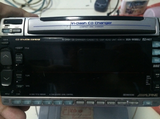 Alpine 3DA-W882J รุ่นท็อปในอดีต 3CD CD-RW เทป กราฟฟิก ปรีเอ้า3ชุด คุมกล่องCD Made in Japan มือ2 ญี่ปุ่น