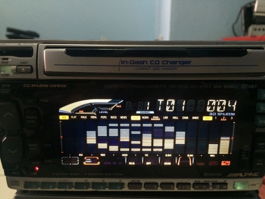 Alpine 3DA-W882J รุ่นท็อปในอดีต 3CD CD-RW เทป กราฟฟิก ปรีเอ้า3ชุด คุมกล่องCD Made in Japan มือ2 ญี่ปุ่น