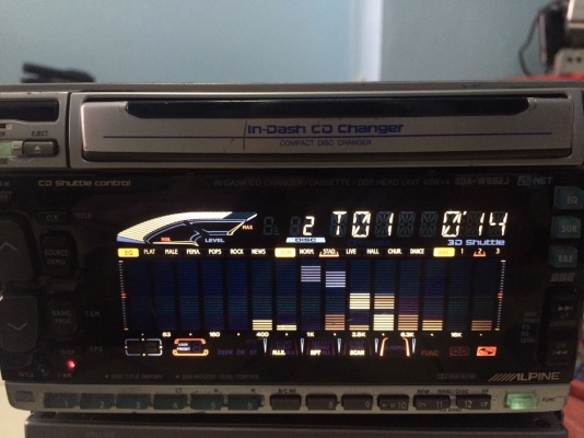 Alpine 3DA-W882J รุ่นท็อปในอดีต 3CD CD-RW เทป กราฟฟิก ปรีเอ้า3ชุด คุมกล่องCD Made in Japan มือ2 ญี่ปุ่น