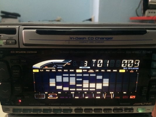 Alpine 3DA-W882J รุ่นท็อปในอดีต 3CD CD-RW เทป กราฟฟิก ปรีเอ้า3ชุด คุมกล่องCD Made in Japan มือ2 ญี่ปุ่น