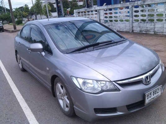 HONDA CIVIC 1.8 VTECH ปี50 ไมล์น้อย เบาะหนัง เกียร์ธรรมดา รถผู้หญิงใช้มือเดว เล่มพร้อมโอน