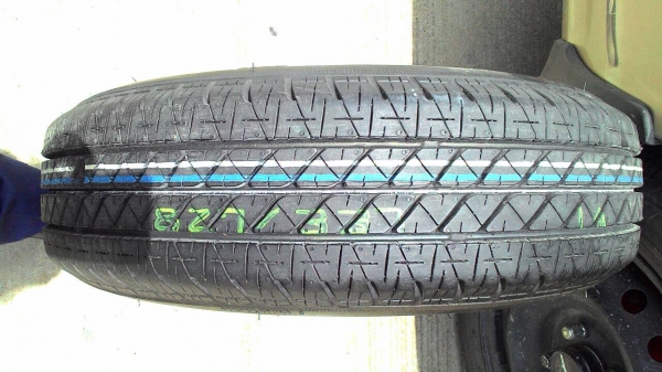 กะทะล้อพร้อมยางใหม่BRIDGESTONE  ขอบ 13 ขนาด 4 รู100  มี 1 ล้อ tel.081-427-3941