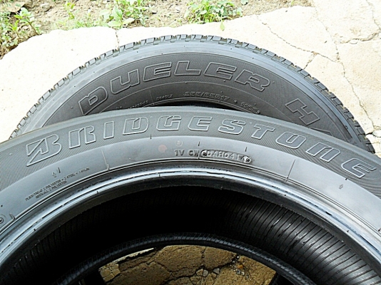 ยางกระบะยกสูงขอบ17 บริดสโตน 255-65-R17ลงพื้นปลายปี14 (4เส้น 6,500บ)ดอกเพียบ95\%