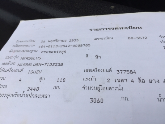 NKR58LU5Mปี35ห้างแท้งๆๆไม่เคยทำสีเลยครับ NKR58LU5Mปี35ห้างแท้งๆๆไม่เคยทำสีเลยครับ