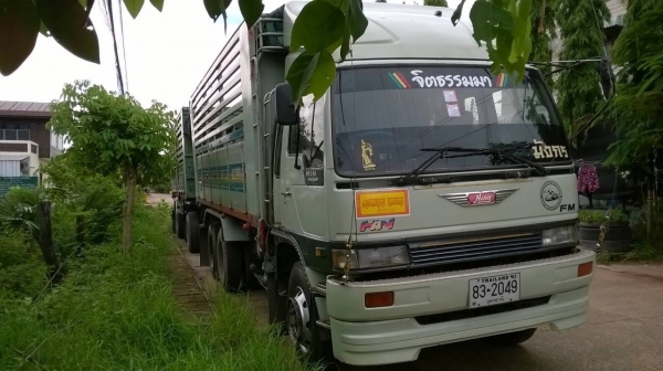 ขายรถพ่วง แม่ลูกดั้ม HINO FM3M ปี 39 เกียร์ฟูลเลอร์ เครื่องเดิม M10C 240 แรงม้า คัสซีสวยตลอดเส้น แอร์เย็น ทะเบียนพร้อมโอนครับ